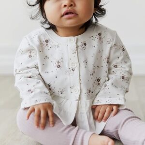 Jamie Kay Cream Button-Down Top with Brown Floral Print